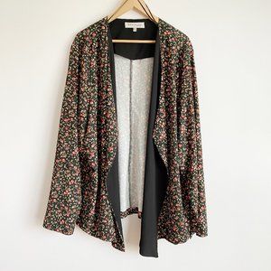 Socialite Curve NWOT Women's Casual Blazer, Open Front, Floral Print, Size 5X